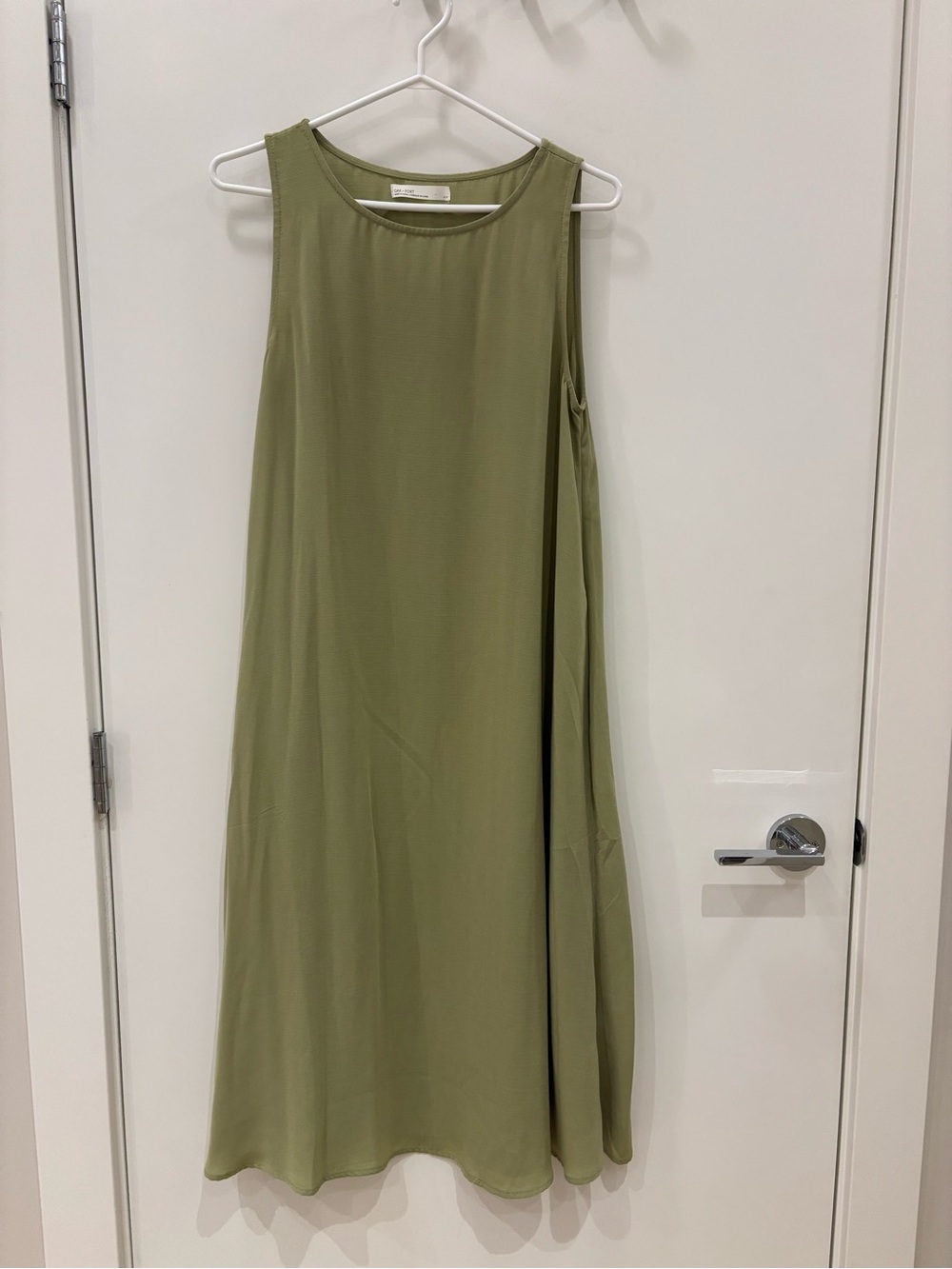 Olive Green Oak + Fort Sleeveless A-Line Dress S